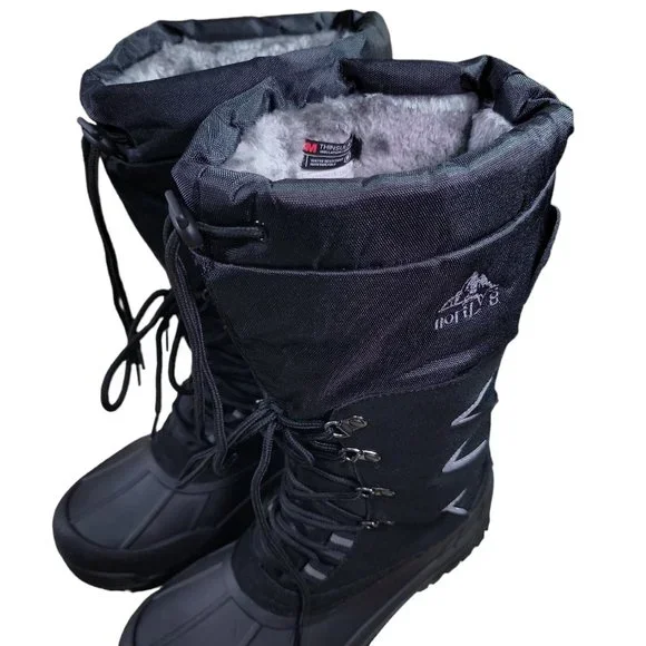 NortiV8 Mens WaterProof Hiking Winter Snow Boots Insulate 3M Sz 9 Mountaineer 1M - Picture 5 of 11